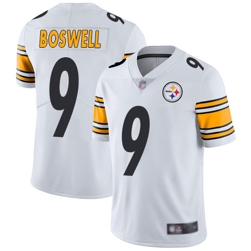 Youth Pittsburgh Steelers Football #9 Limited White Chris Boswell Road Vapor Untouchable Nike NFL Jersey->youth nfl jersey->Youth Jersey